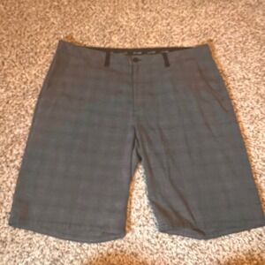 Travis Mathew Plaid Golf Shorts‎ Casual Flat Front Mens Size 38
